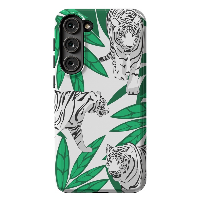 Galaxy S23 Plus StrongFit White tigers by Julia Badeeva
