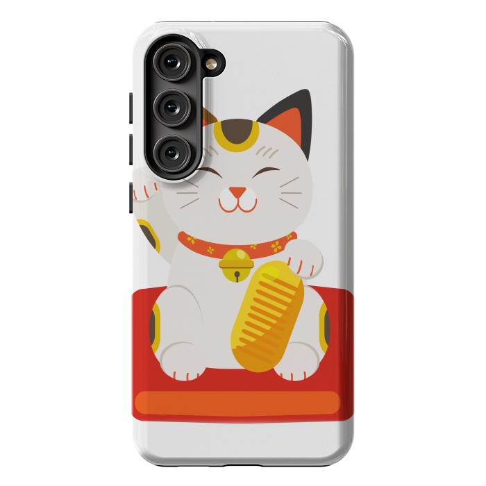 Galaxy S23 Plus StrongFit lucky cat by haroulita