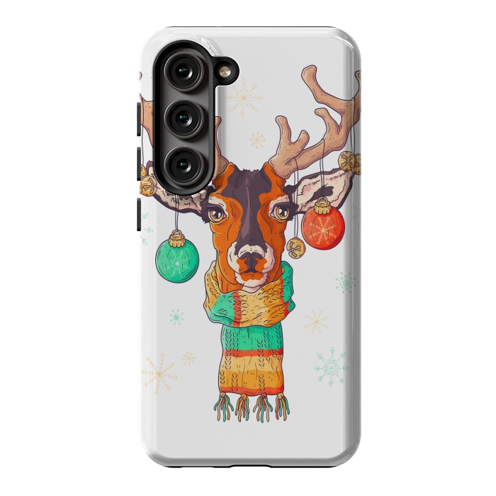 Galaxy S23 StrongFit christmas reindeer by haroulita