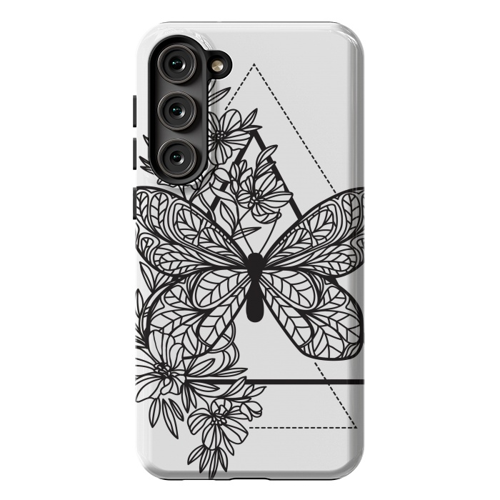 Galaxy S23 Plus StrongFit bw butterfly by haroulita