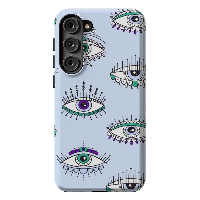 Galaxy S23 Plus StrongFit evil eyes by haroulita