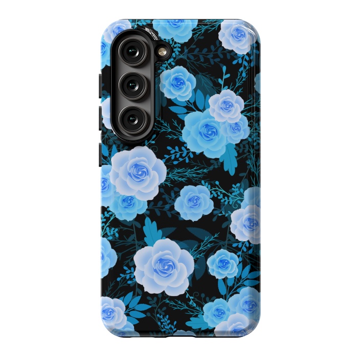 Galaxy S23 StrongFit Blue purple roses by Jms