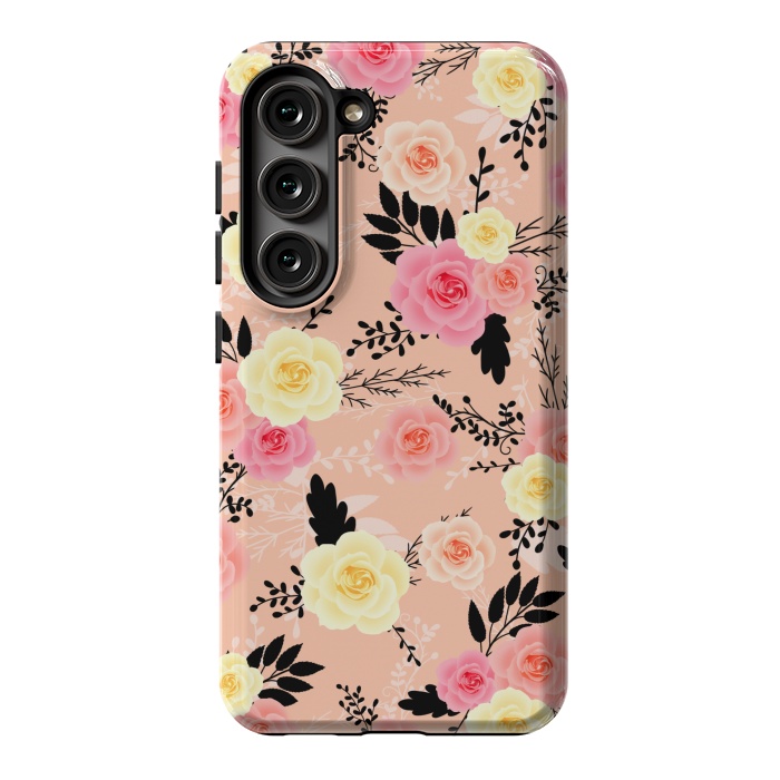Galaxy S23 StrongFit Roses pattern by Jms