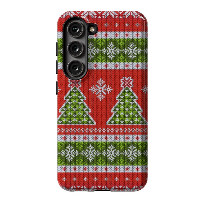 Galaxy S23 StrongFit Ugly christmas sweater pattern  by Winston