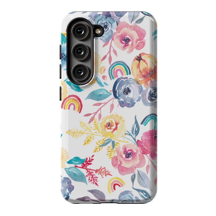 Galaxy S23 StrongFit Roses and Rainbows by gingerlique
