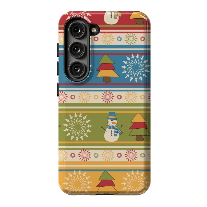 Galaxy S23 StrongFit christmas aztec print by MALLIKA