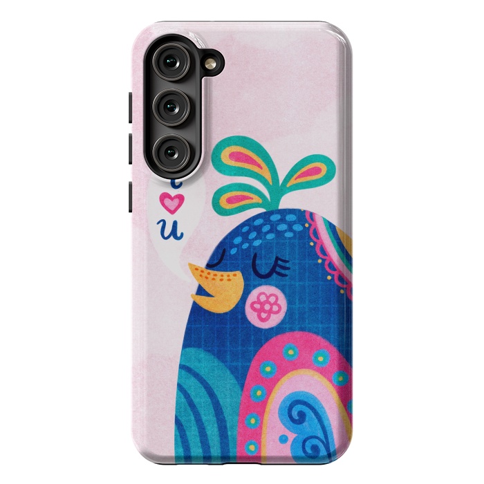 Galaxy S23 Plus StrongFit I Love You Bird by Noonday Design