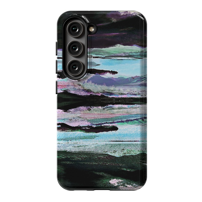 Galaxy S23 StrongFit Mountain landscape textured modern painting by Oana 