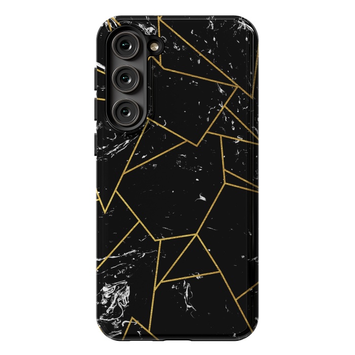 Galaxy S23 Plus StrongFit Black marble by Julia Badeeva