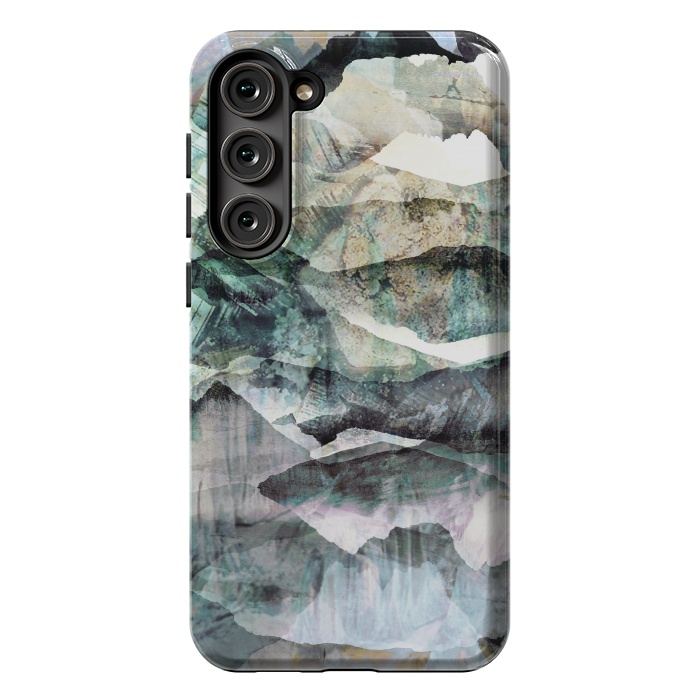 Galaxy S23 Plus StrongFit Faded stylised mountain landscape by Oana 