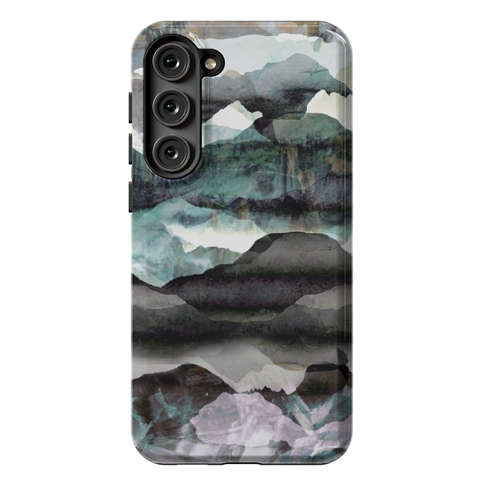Galaxy S23 Plus StrongFit stylised mountain landscape art by Oana 
