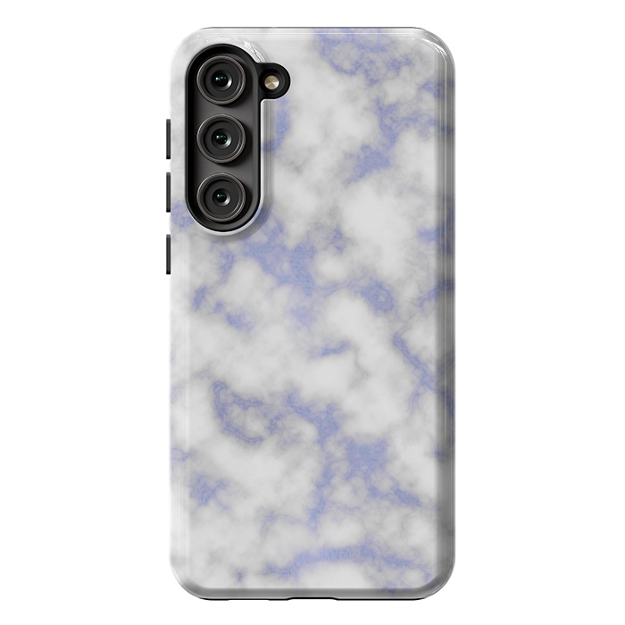 Galaxy S23 Plus StrongFit Blue and White Marble Texture by Julie Erin Designs