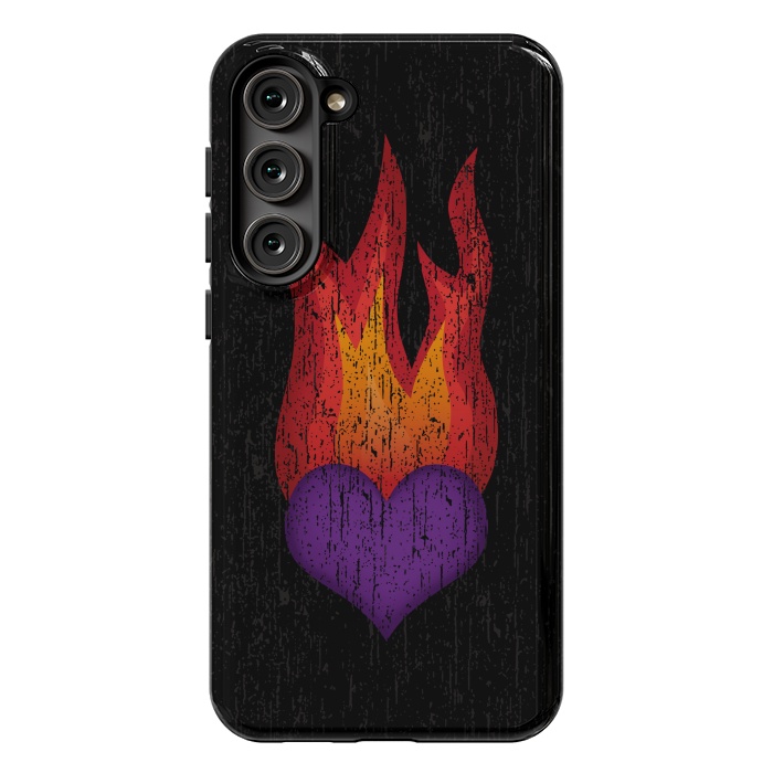 Galaxy S23 Plus StrongFit Heart on Fire by Majoih