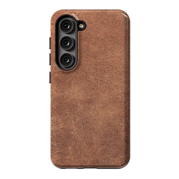 Galaxy S23 StrongFit Brown leather texture  by Winston