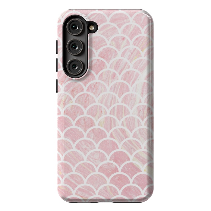 Galaxy S23 Plus StrongFit Pink marble by Julia Badeeva