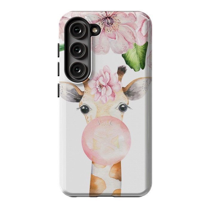 Galaxy S23 StrongFit Flower Giraffe With Chewing gum by  Utart