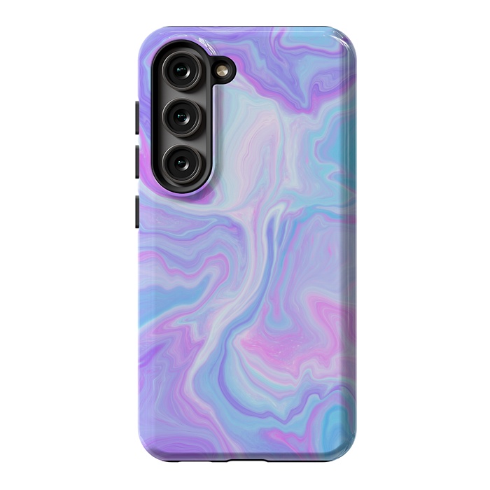 Galaxy S23 StrongFit Blue pink purple marble by Jms