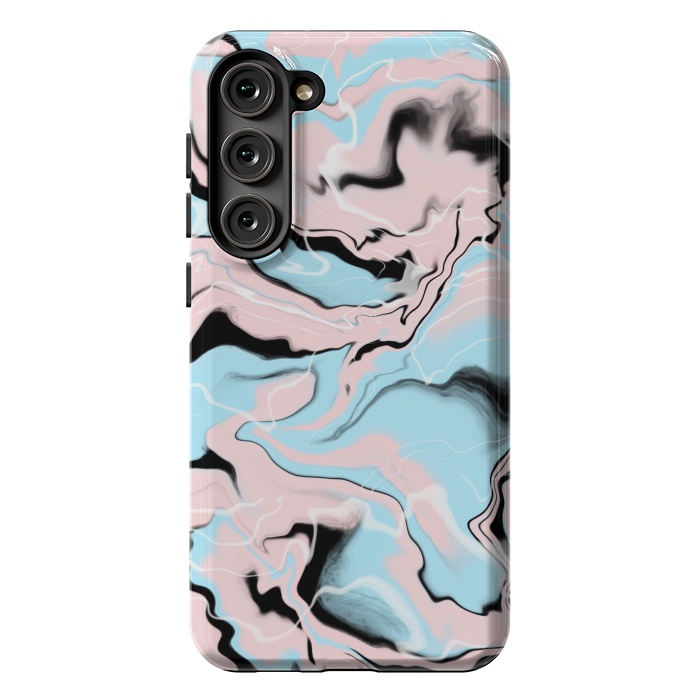 Galaxy S23 Plus StrongFit Marble blue peach by Jms