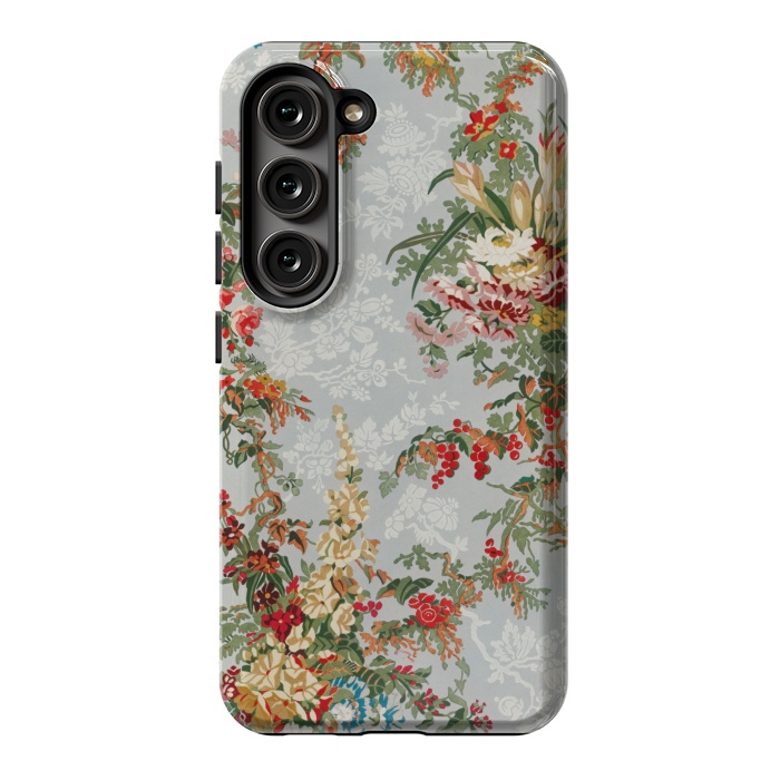 Galaxy S23 StrongFit Industrial Floral Print by Zala Farah