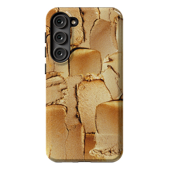 Galaxy S23 Plus StrongFit Faux Gold Acrylic Brush Strokes by  Utart