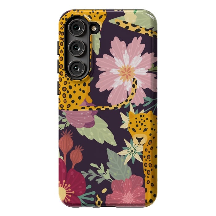 Galaxy S23 Plus StrongFit floral leopard by haroulita