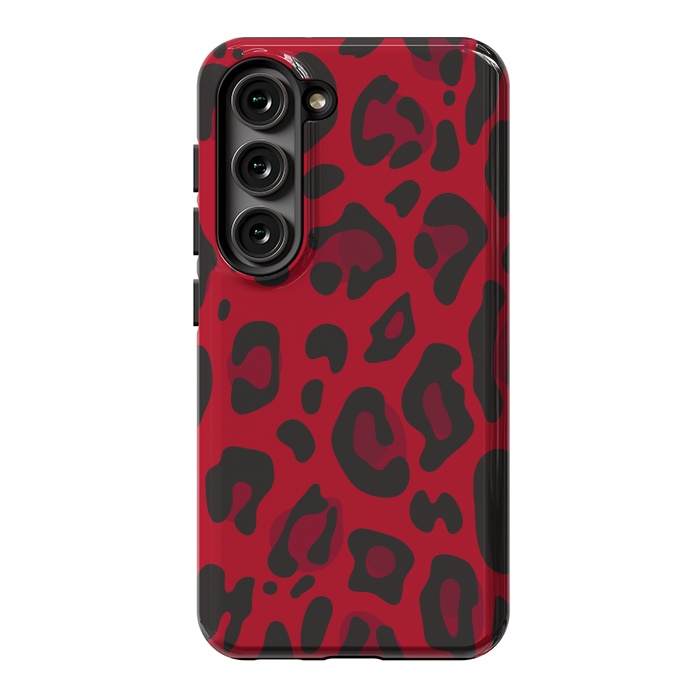 Galaxy S23 StrongFit red animal print by haroulita