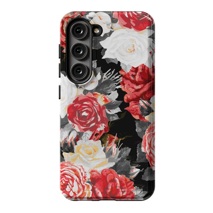 Galaxy S23 StrongFit Red and white roses by Oana 