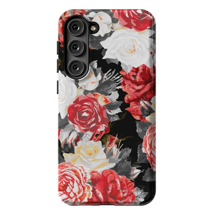 Galaxy S23 Plus StrongFit Red and white roses by Oana 