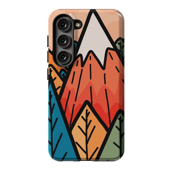 Galaxy S23 StrongFit The lone mountain forest by Steve Wade (Swade)
