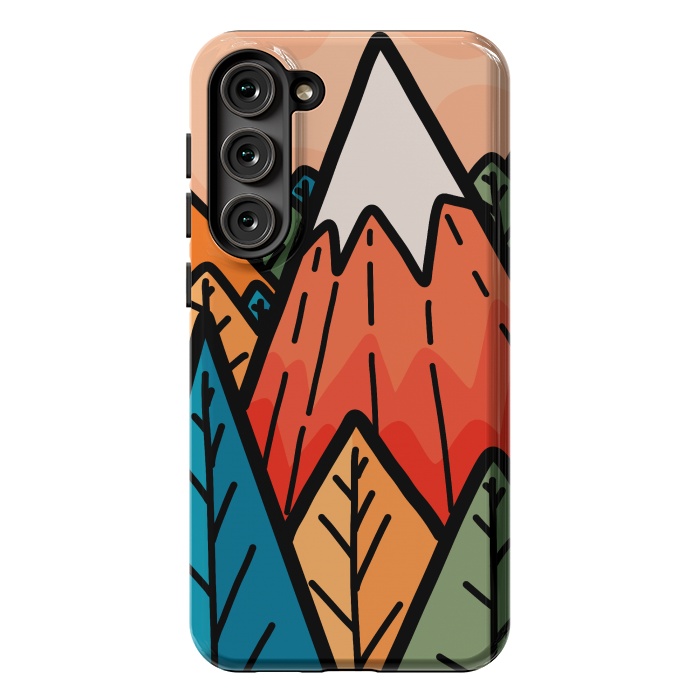 Galaxy S23 Plus StrongFit The lone mountain forest by Steve Wade (Swade)