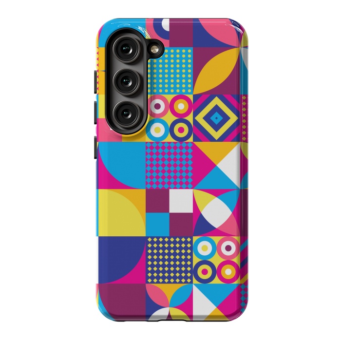 Galaxy S23 StrongFit multi colour abstract pattern 3  by MALLIKA