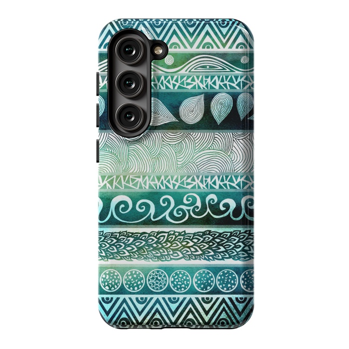 Galaxy S23 StrongFit Dreamy Tribal II by Pom Graphic Design