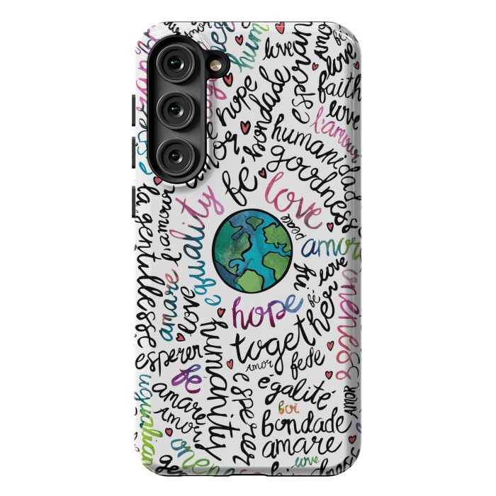 Galaxy S23 Plus StrongFit Inspirational World II by Pom Graphic Design