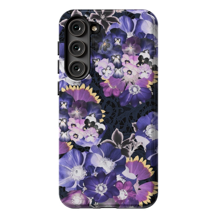 Galaxy S23 Plus StrongFit Purple flowers collage by Oana 