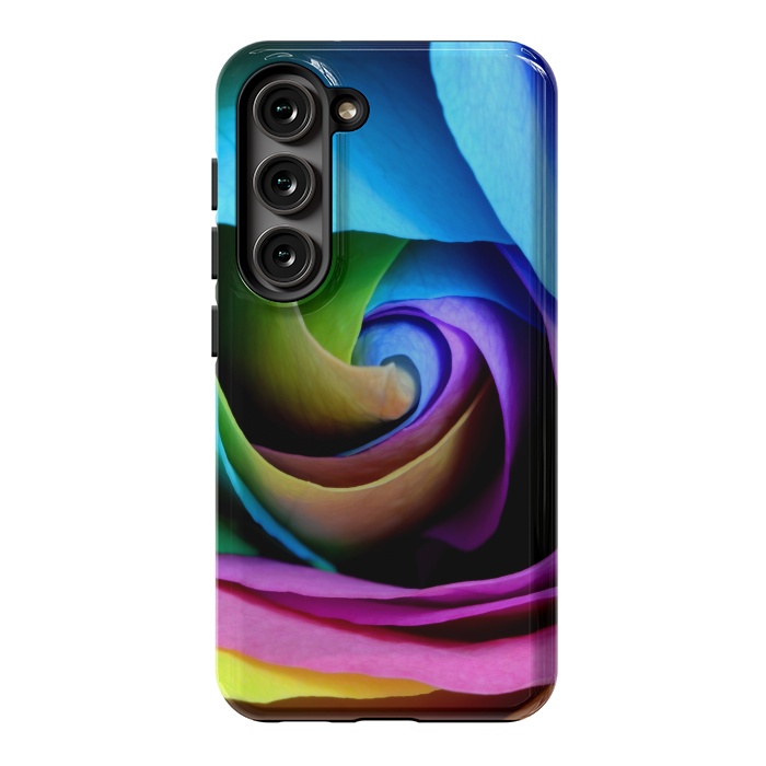 Galaxy S23 StrongFit colorful rose by haroulita