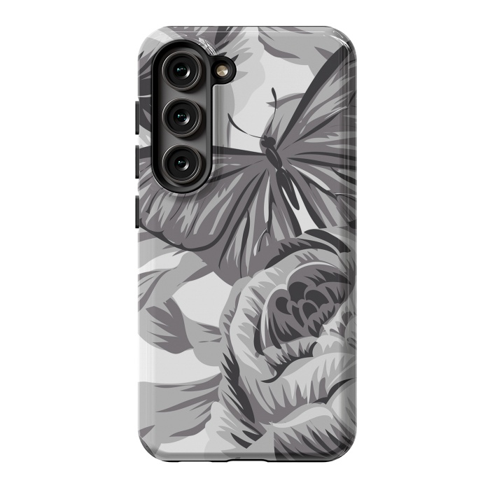 Galaxy S23 StrongFit minimal floral butterfly by haroulita