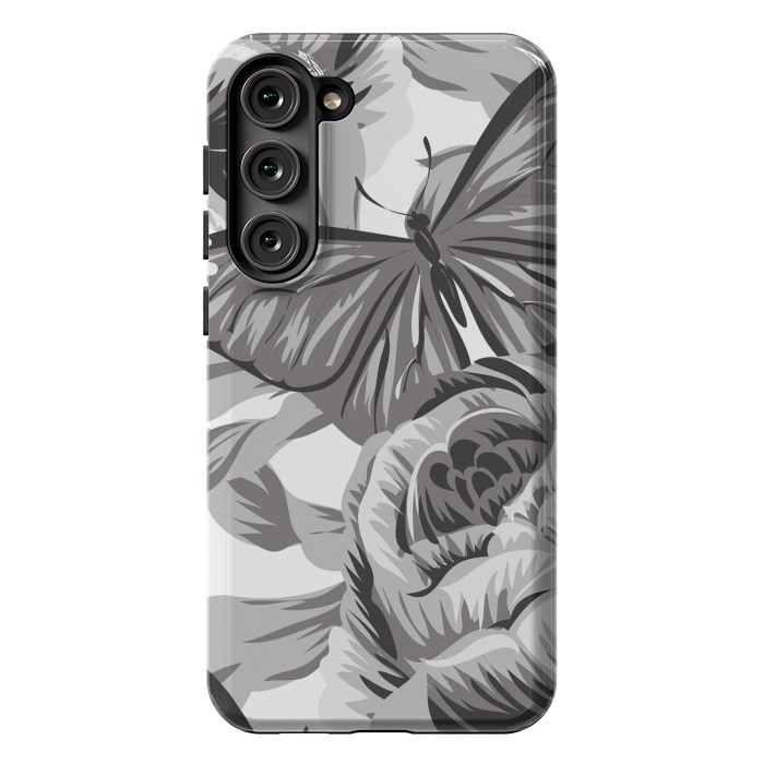 Galaxy S23 Plus StrongFit minimal floral butterfly by haroulita