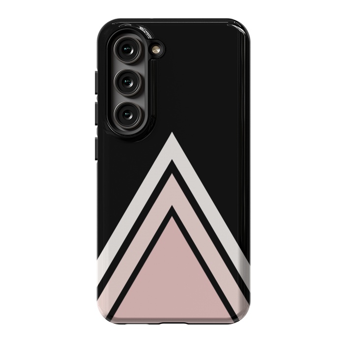 Galaxy S23 StrongFit Pink triangles by Jms
