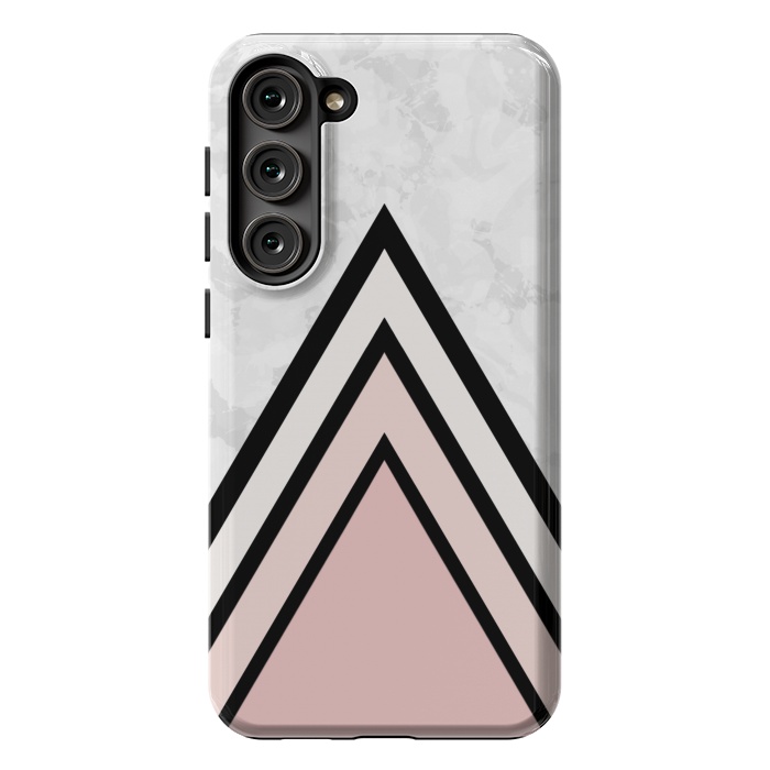 Galaxy S23 Plus StrongFit Black pink triangles by Jms