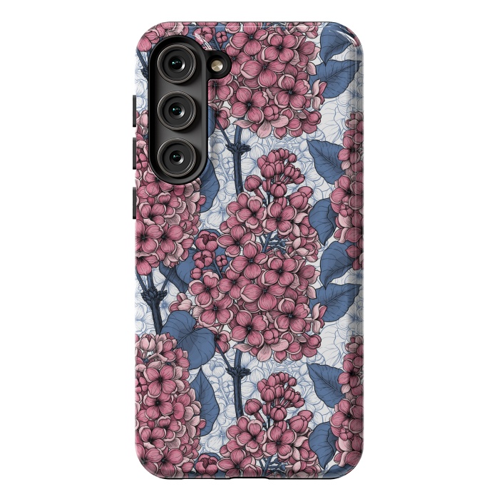 Galaxy S23 Plus StrongFit Lilac in pink and blue by Katerina Kirilova