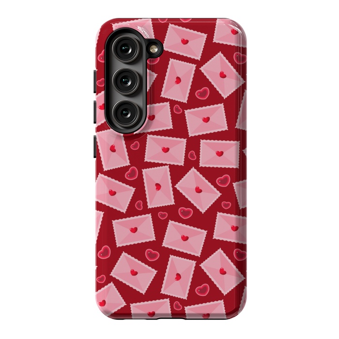 Galaxy S23 StrongFit PINK LOVE LETTERS  by MALLIKA