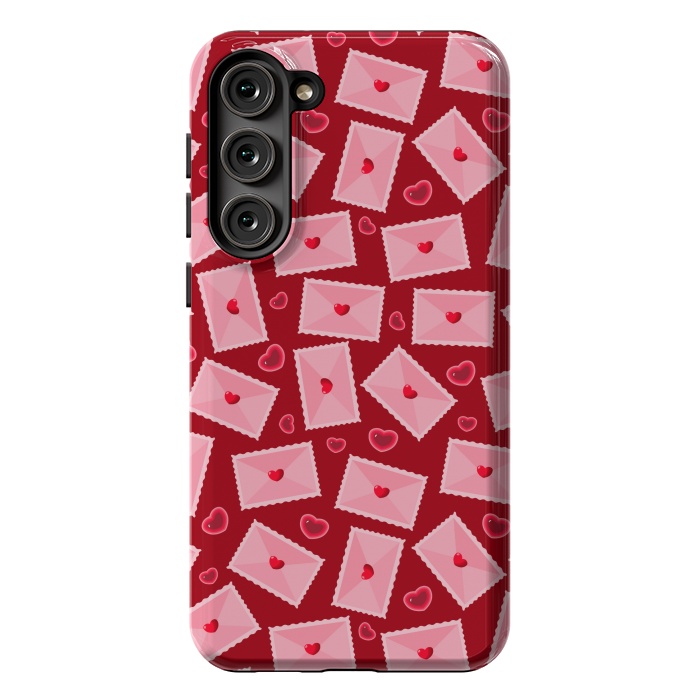 Galaxy S23 Plus StrongFit PINK LOVE LETTERS  by MALLIKA