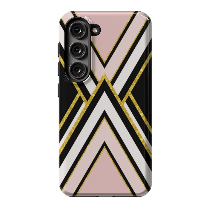 Galaxy S23 StrongFit Pink gold geometric by Jms