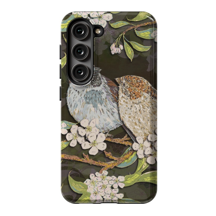 Galaxy S23 StrongFit Sweet Sparrows by Lotti Brown