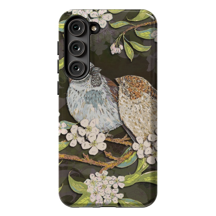 Galaxy S23 Plus StrongFit Sweet Sparrows by Lotti Brown