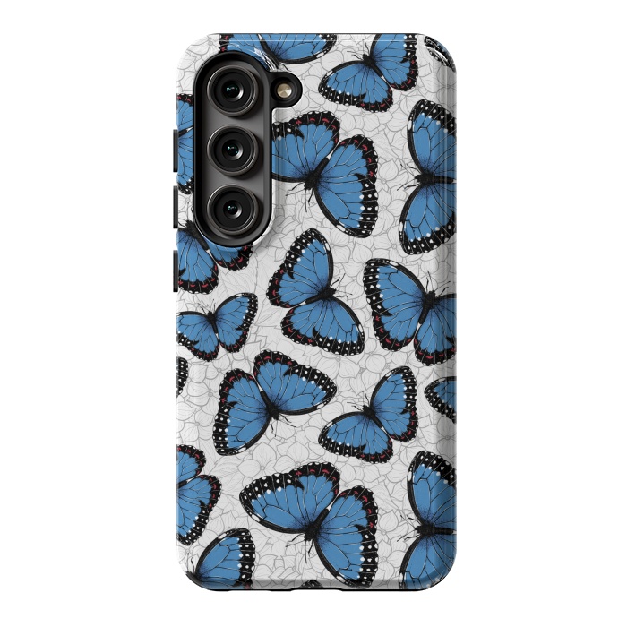 Galaxy S23 StrongFit Blue morpho butterflies by Katerina Kirilova