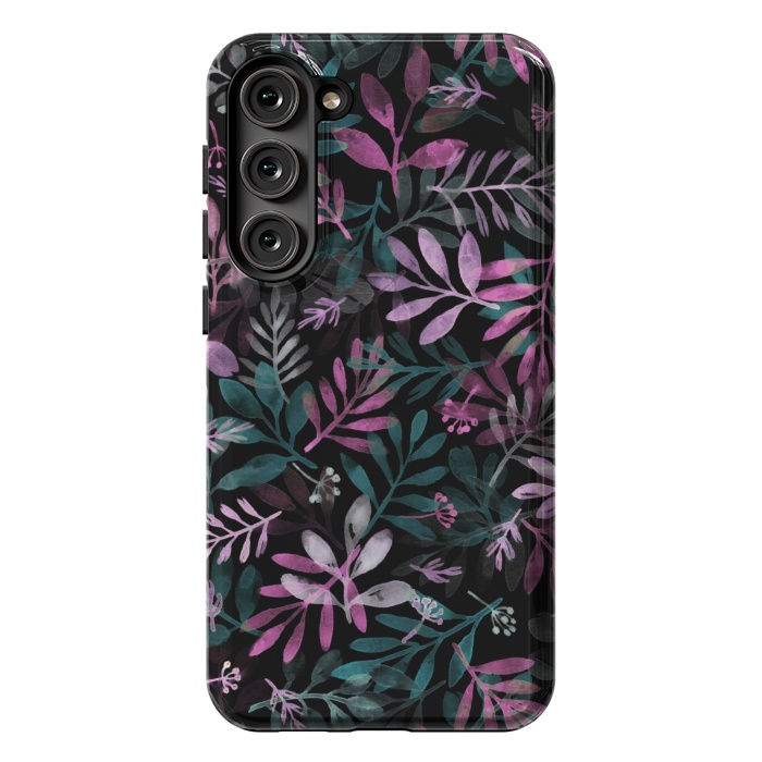 Galaxy S23 Plus StrongFit pink and green branches by Alena Ganzhela