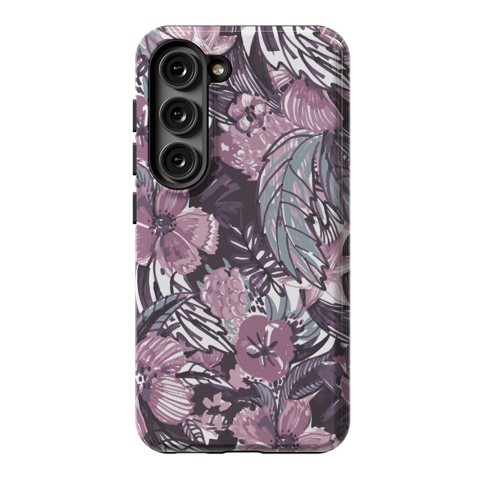 Galaxy S23 StrongFit Modern sketched flower bouquet by Oana 