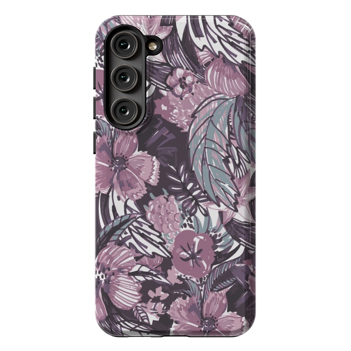 Galaxy S23 Plus StrongFit Modern sketched flower bouquet by Oana 