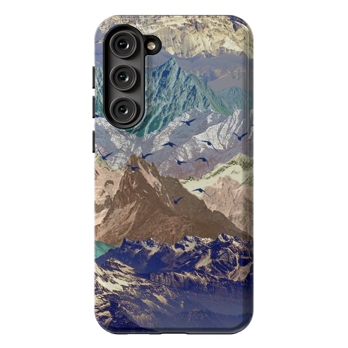 Galaxy S23 Plus StrongFit Mountain landscape utopic nature collage  by Oana 